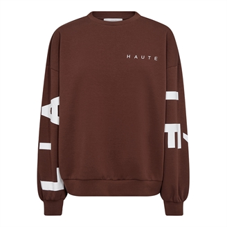 Haute L'Amitié Maxi Split Logo Sweat Mocca